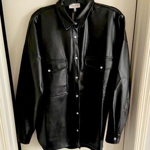 Bronx Faux Leather Shacket